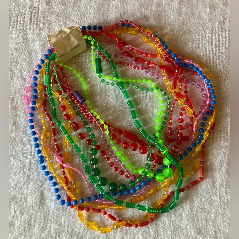 Vintage Mardi Gras Throw Beads Lot of 12